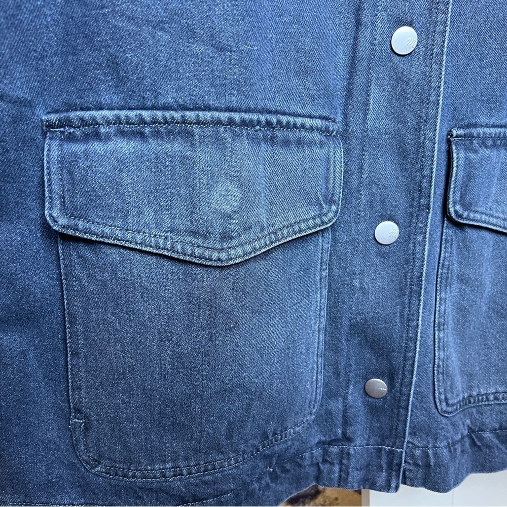 Madewell Denim chore Jacket Hodgeman Wash with corduroy, barn utility jacket - Picture 4 of 11